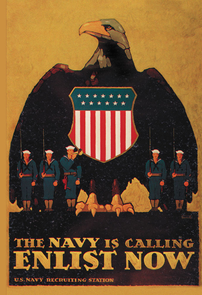 THE NAVY IS CALLING: ENLIST NOW