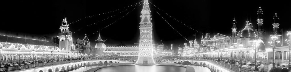 LUNA PARK AT NIGHT, CONEY ISLAND, NYC