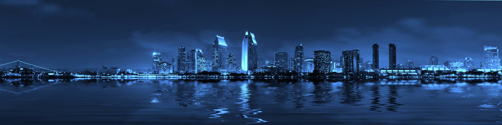 BLUE SKY SAN DIEGO AT NIGHT