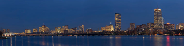 BOSTON, MA AT NIGHT