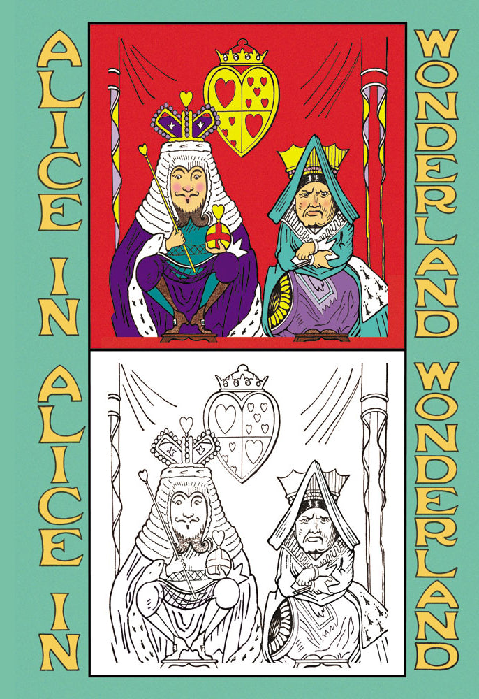 ALICE IN WONDERLAND: KING AND QUEEN OF HEARTS - COLOR ME!