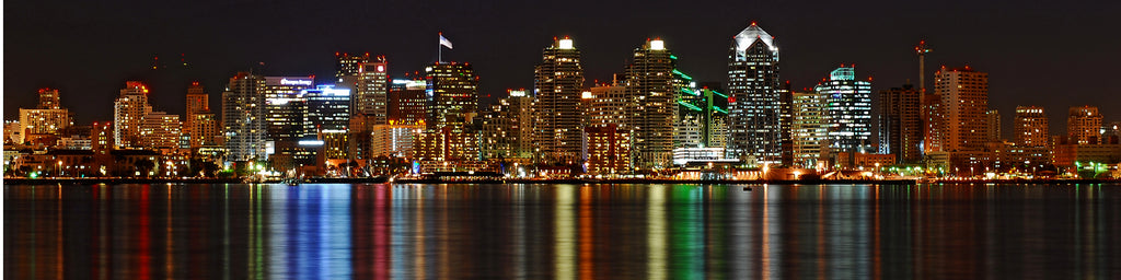 SAN DIEGO REFLECTION AT NIGHT