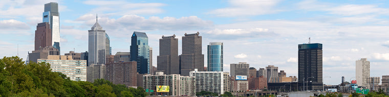 PHILADELPHIA SKYLINE AND SCHUYLKILL RIVER