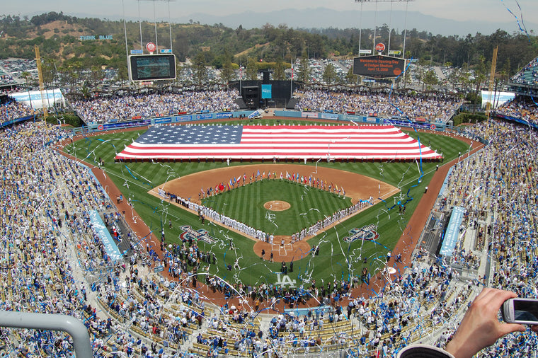 OPENING DAY AT DODGER STADIUM