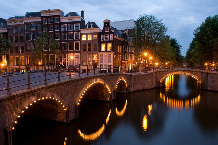 Amsterdam Bridge at Night
