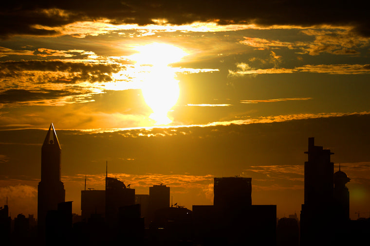 Sunset over Shanghai, China