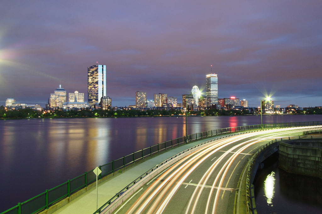 Boston Bay Skyline at Night