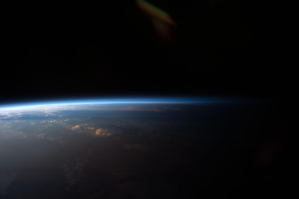 Sunset over South America from Space