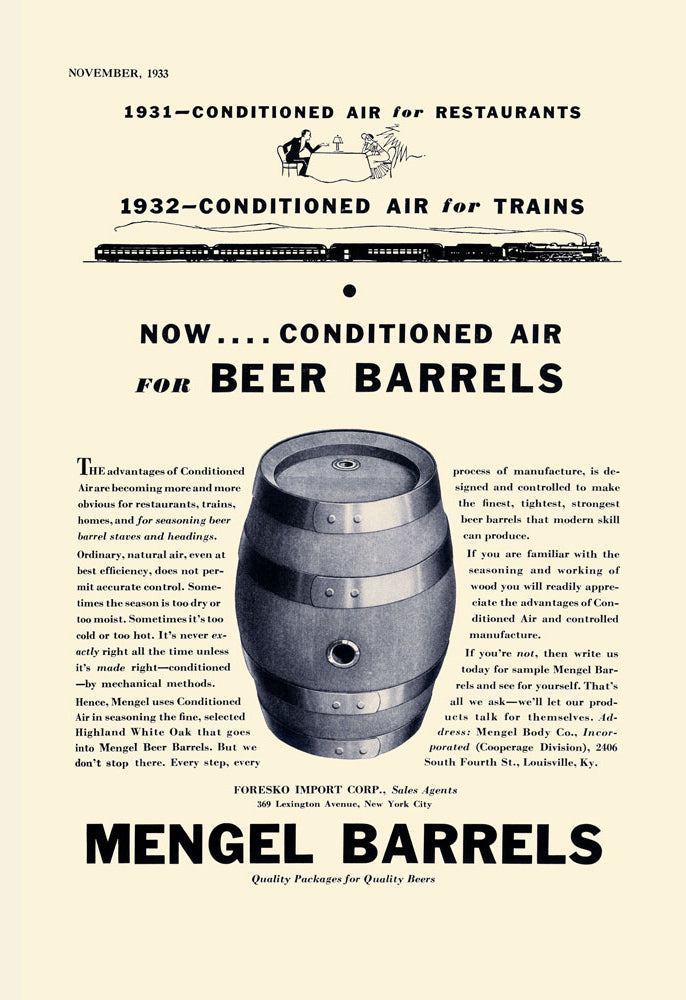 MENGEL BEER BARRELS