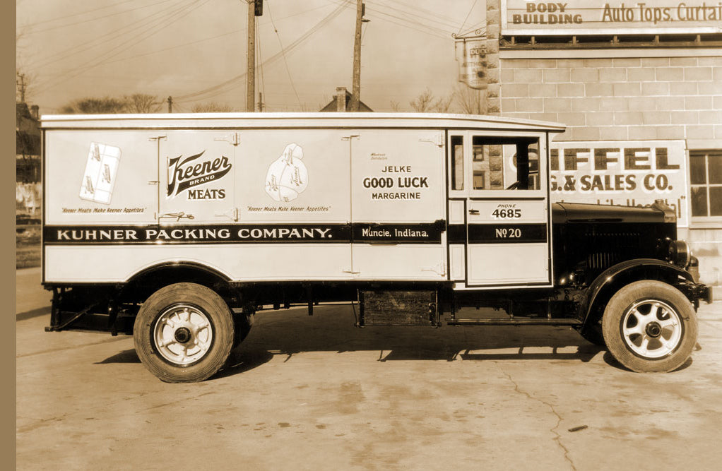 KUHNER PACKING COMPANY, MUNCIE, INDIANA DELIVERY TRUCK OF KEENER MEATS