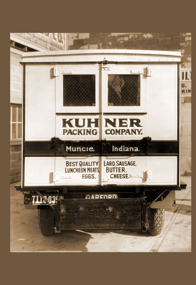 KUHNER PACKING COMPANY DELIVERY TRUCK - REAR VIEW