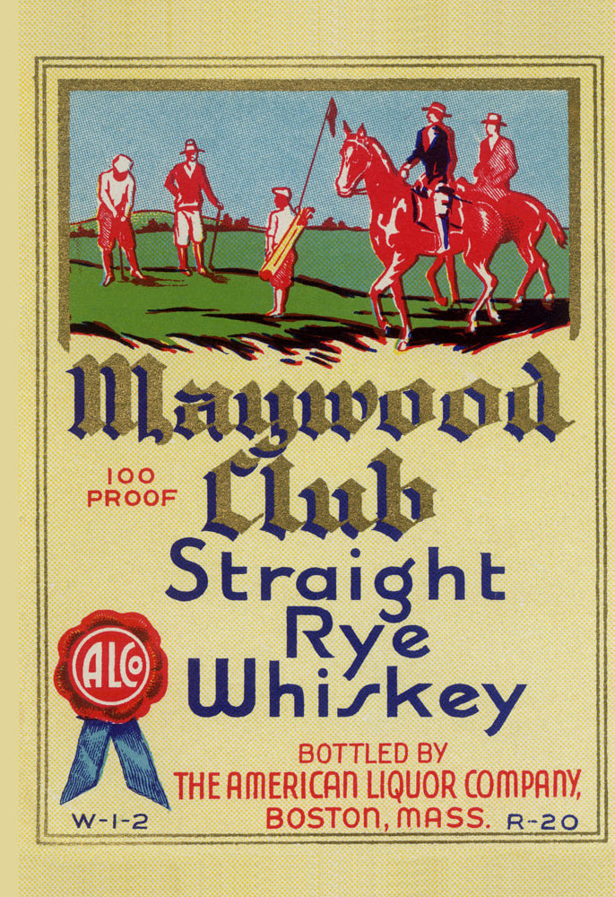 MAYWOOD CLUB STRAIGHT RYE WHISKEY