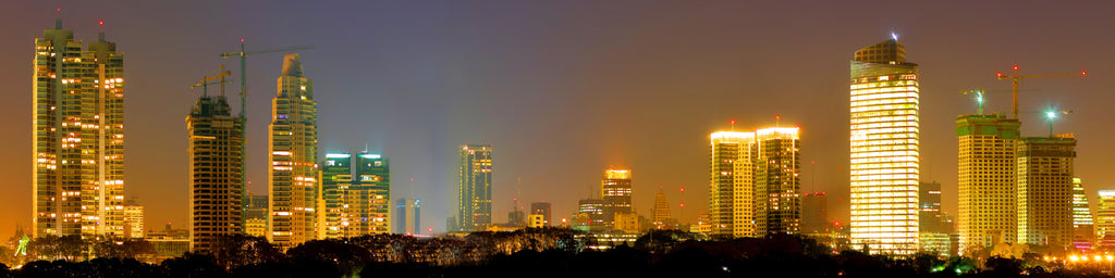 BUENOS AIRES NIGHT SKYLINE PANORAMIC