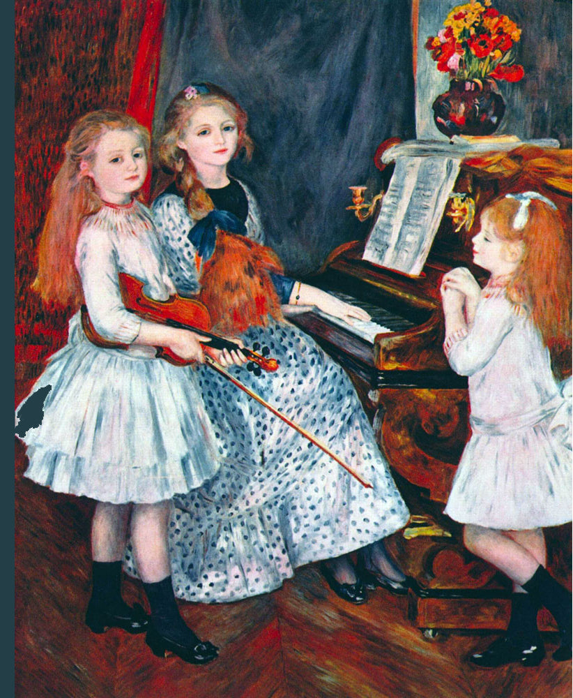 PORTRAIT OF THE DAUGHTERS OF CATULLE MENDES AT THE PIANO