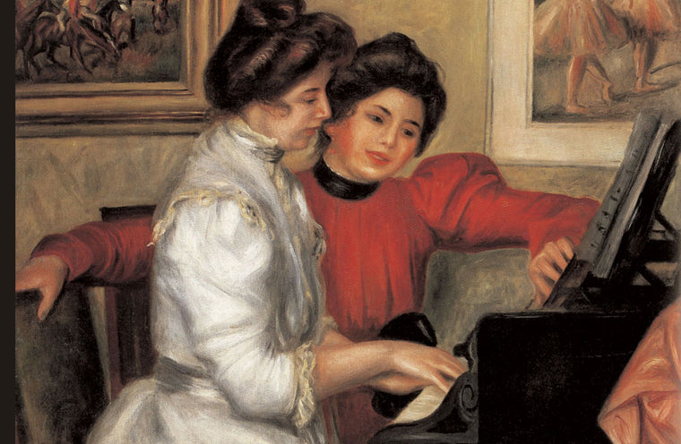 YVONNE AND CHRISTINE LEROLLE AT THE PIANO