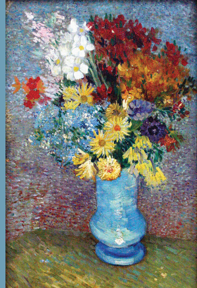 FLOWERS IN A BLUE VASE