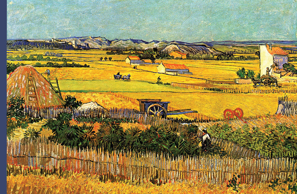 HARVEST AT LA CRAU WITH MONTMAJOUR IN THE BACKGROUND