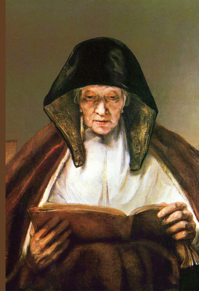 OLD WOMAN, READING