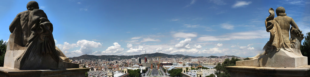 BARCELONA, FROM THE PALAU NACIONAL ON MONTJUIC