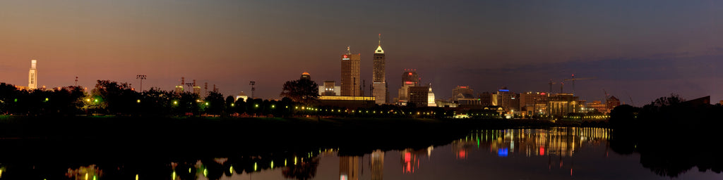 Larger Than Life Indianapolis City Skyline Vinyl Wall Decal - Black