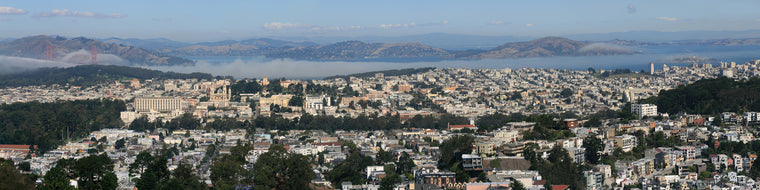 SAN FRANCISCO SKYLINE WITH ALCATRAZ ISLAND