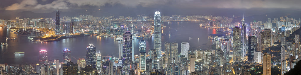 HONG KONG NIGHT SKYLINE