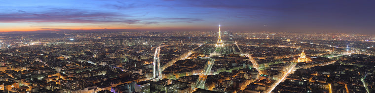 NIGHTTIME PANORAMIC IN PARIS