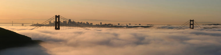 SAN FRANCISCO SKYLINE IN THE CLOUDS