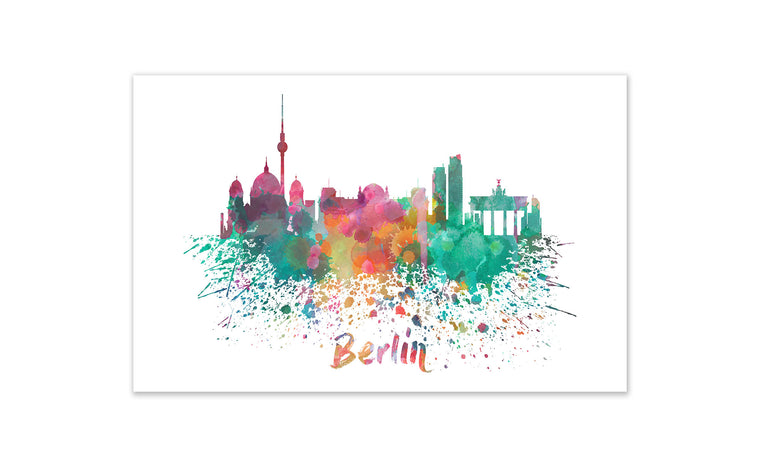 World Watercolor Skyline - Berlin