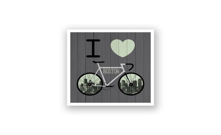 Boston City Skyline Bicycle At