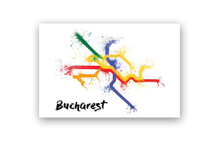 World Splatter Railroad Map Bucharest