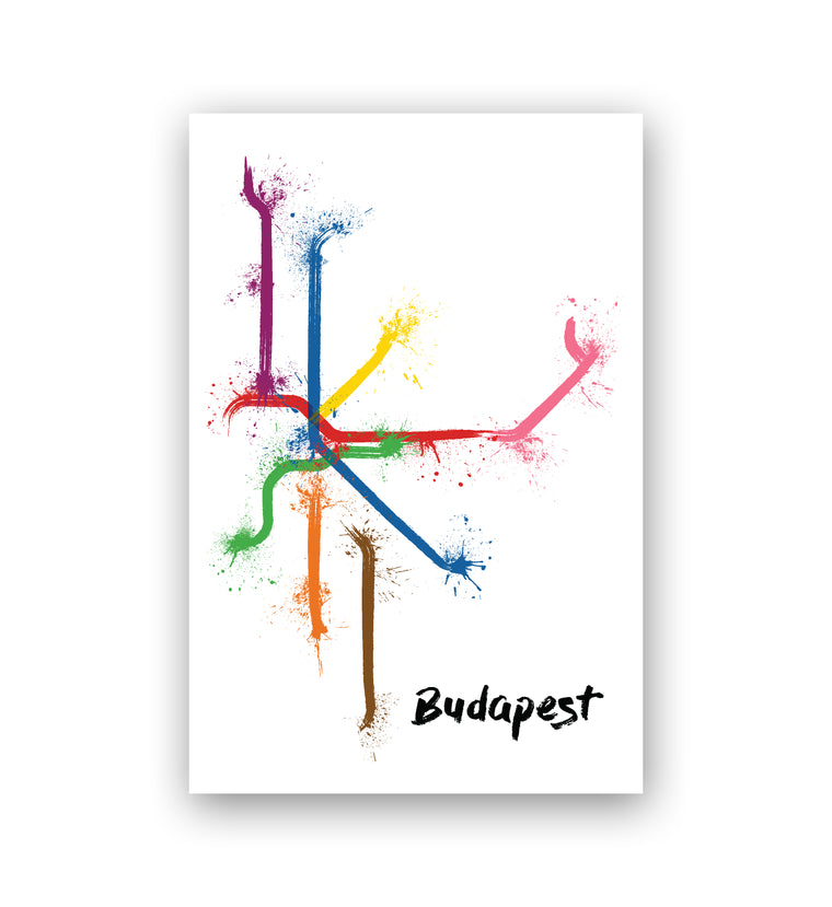 World Splatter Railroad Map Budapest