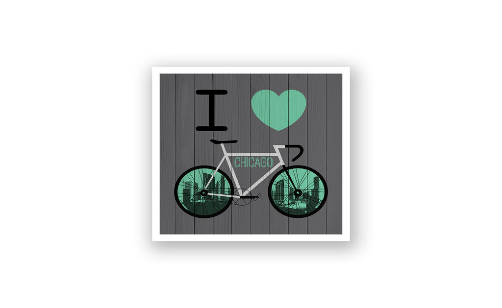 Chicago City Skyline Bicycle At