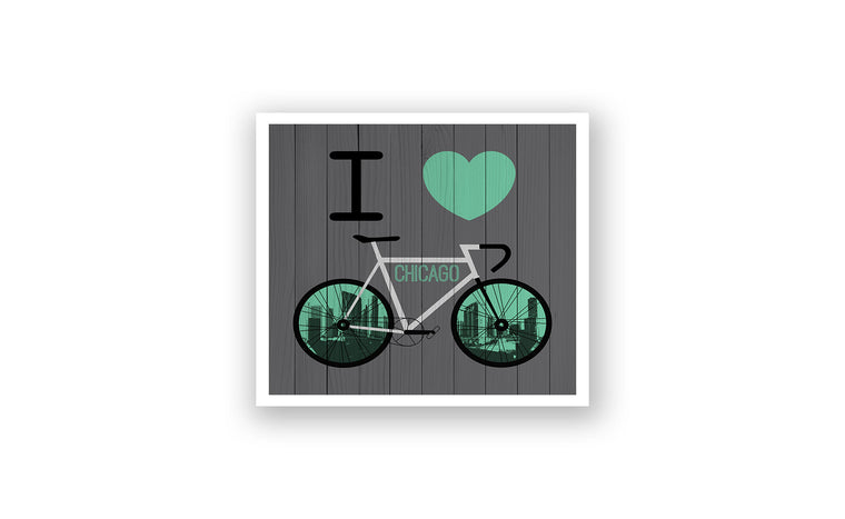 Chicago City Skyline Bicycle At