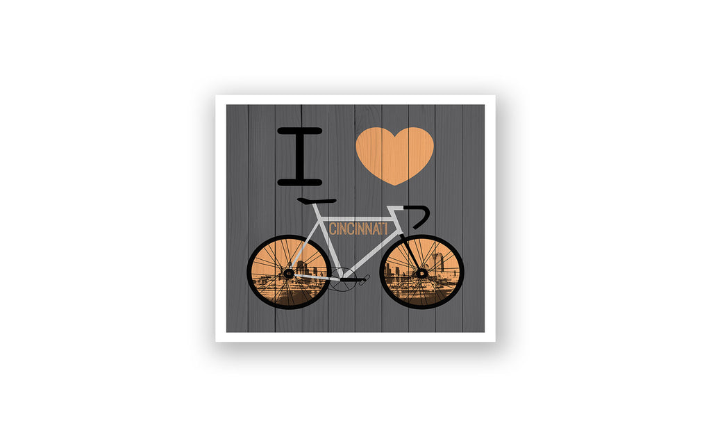 Cincinnati City Skyline Bicycle At