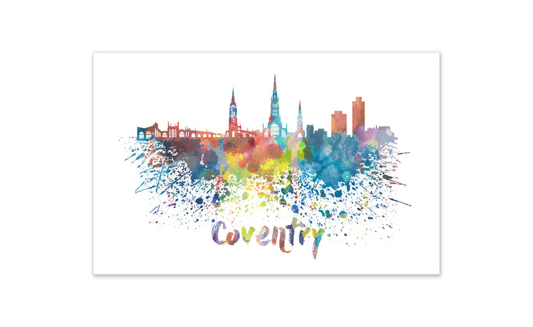 World Watercolor Skyline - Coventry