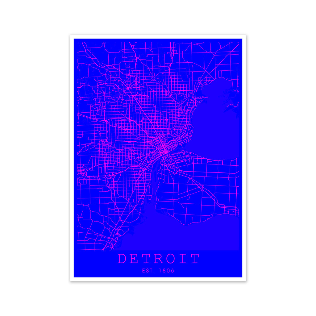 Detroit Pink and Blue