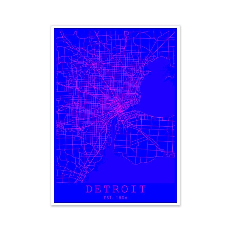 Detroit Pink and Blue