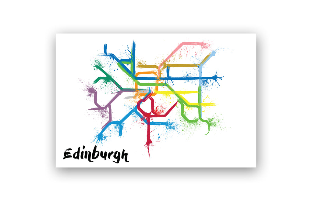 World Splatter Railroad Map Edinburgh