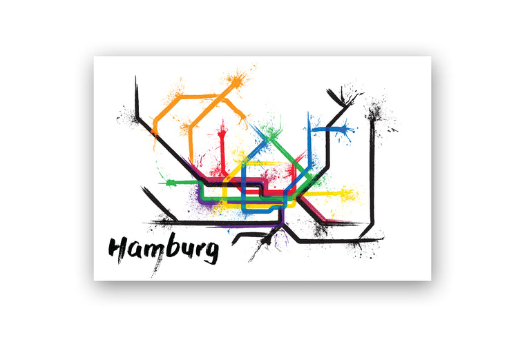 World Splatter Railroad Map Hamburg