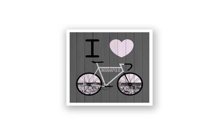 Indianapolis City Skyline Bicycle At
