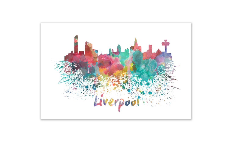 World Watercolor Skyline - Liverpool