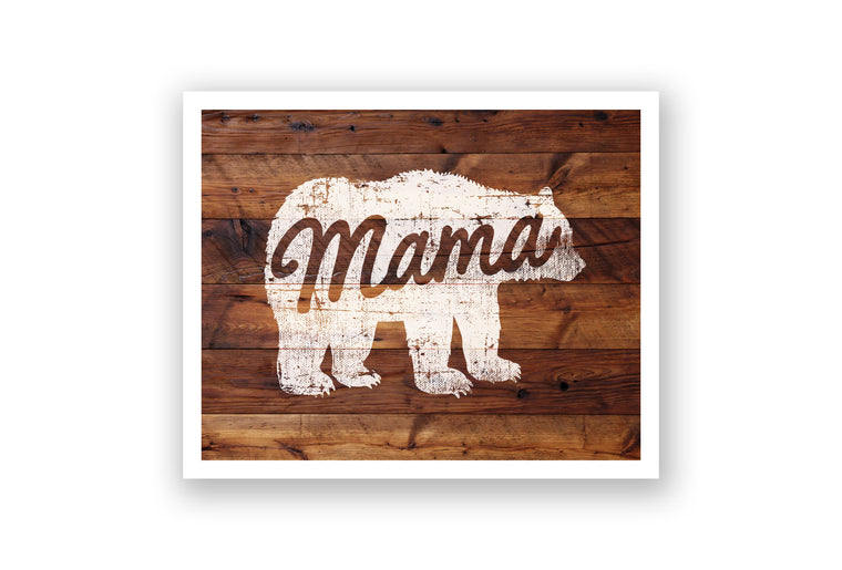 Wooden Wall Art - Mama Bear