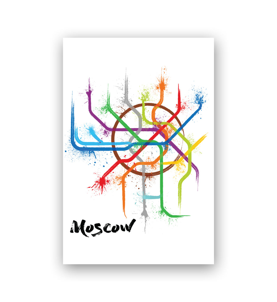 World Splatter Railroad Map Moscow