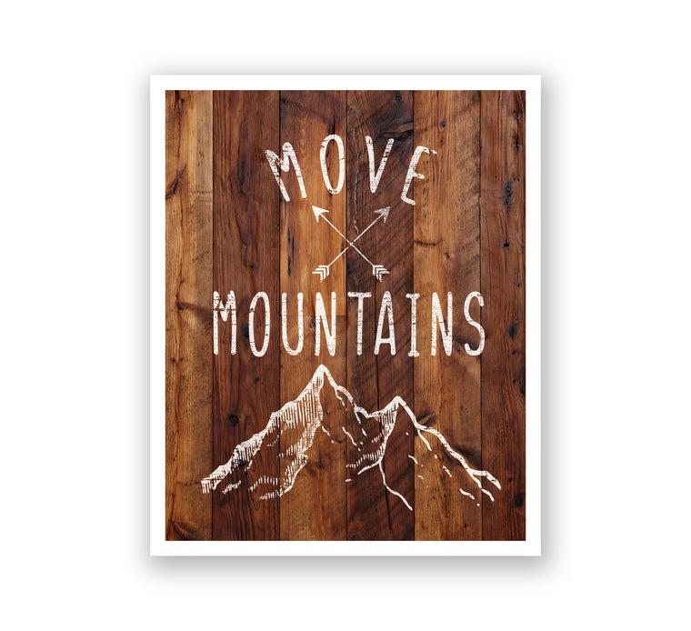 Wooden Wall Art - Move Mountains