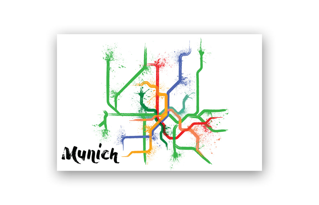 World Splatter Railroad Map Munich