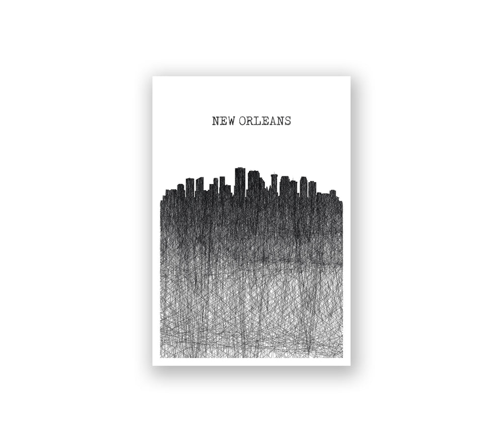 New Orleans Pencil Skyline