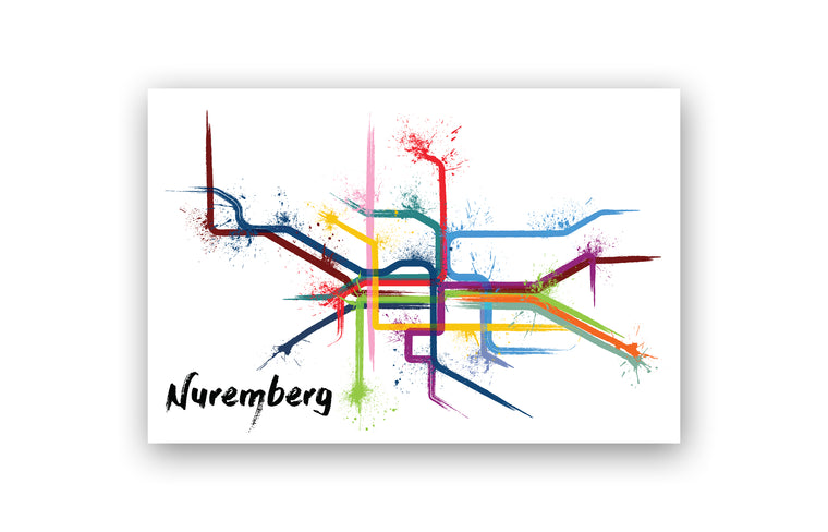 World Splatter Railroad Map Nuremberg