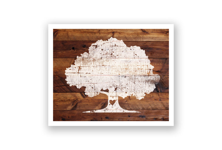 Wooden Wall Art - Oak Heart