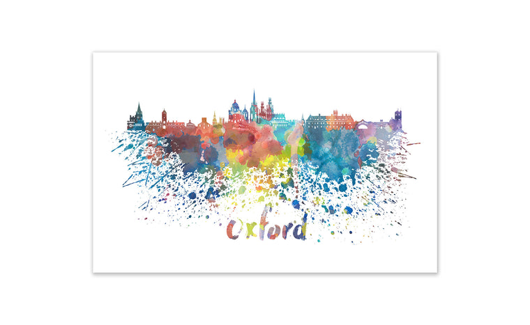 World Watercolor Skyline - Oxford